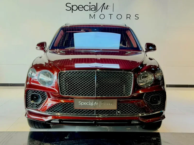 2021 Bentley Bentayga W12 Speed 12 Cylinders petrol Engine Maroon Beige SUV GCC Specs