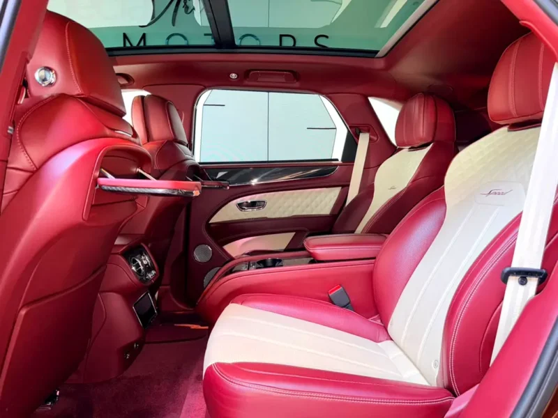 2021 Bentley Bentayga W12 Speed 12 Cylinders petrol Engine Maroon Beige SUV GCC Specs