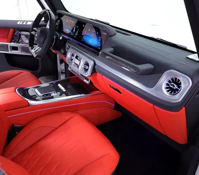 2026 Mercedes-Benz G-Class G 63 AMG 4.0L V8 Biturbo White Red SUV DOUBLE NIGHT PACKAGE
