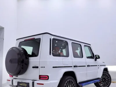 2026 Mercedes-Benz G-Class G 63 AMG 4.0L V8 Biturbo White Red SUV DOUBLE NIGHT PACKAGE