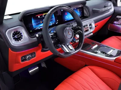 2026 Mercedes-Benz G-Class G 63 AMG 4.0L V8 Biturbo White Red SUV DOUBLE NIGHT PACKAGE
