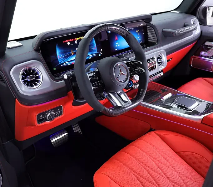 2026 Mercedes-Benz G-Class G 63 AMG 4.0L V8 Biturbo White Red SUV DOUBLE NIGHT PACKAGE