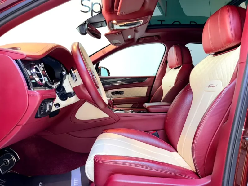 2021 Bentley Bentayga W12 Speed 12 Cylinders petrol Engine Maroon Beige SUV GCC Specs