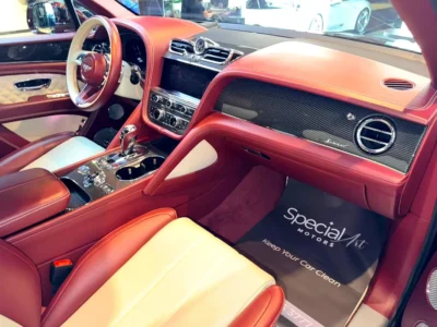 2021 Bentley Bentayga W12 Speed 12 Cylinders petrol Engine Maroon Beige SUV GCC Specs