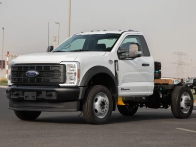 2024 Ford F550 XL Super Duty 145 WB Chassis Cab 6.7L Turbo Diesel V8 White Black Pickup