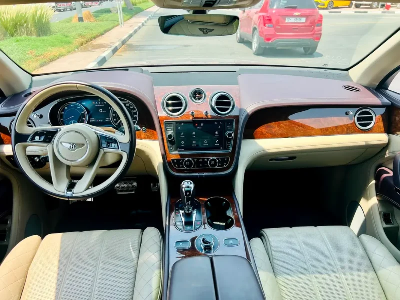 2018 Bentley Bentayga 6.0L W12 Twin-Turbo Petrol Engine Purple Beige SUV Japanese Specs