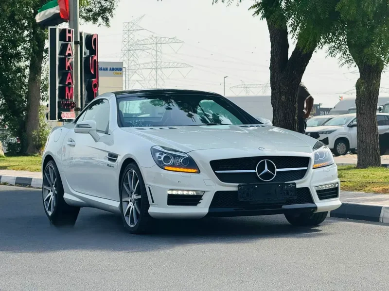 2012 MERCEDES-BENZ SLK 55 AMG 8 Cylinders Engine White Red Convertible Exceptionally Rare