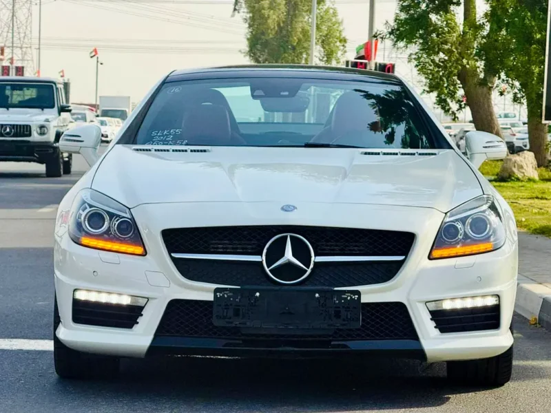 2012 MERCEDES-BENZ SLK 55 AMG 8 Cylinders Engine White Red Convertible Exceptionally Rare