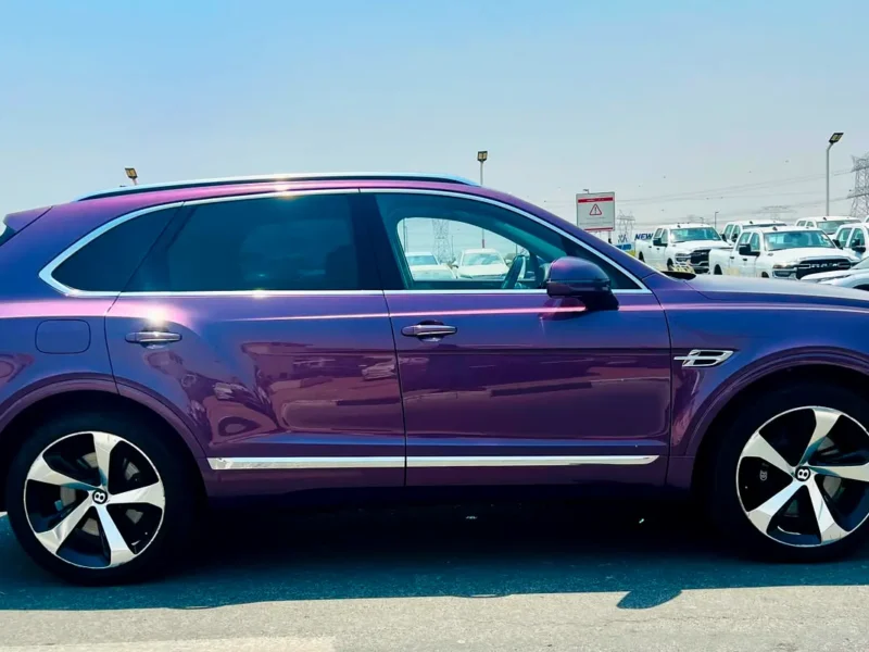 2018 Bentley Bentayga 6.0L W12 Twin-Turbo Petrol Engine Purple Beige SUV Japanese Specs