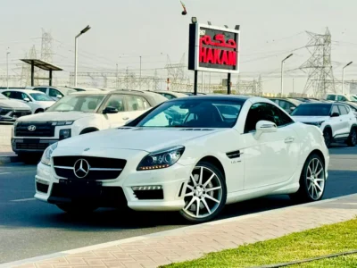 2012 MERCEDES-BENZ SLK 55 AMG 8 Cylinders Engine White Red Convertible Exceptionally Rare