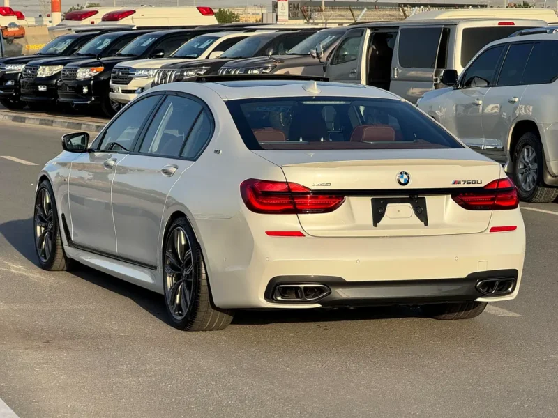 2017 BMW 7-Series 760Li xDrive 12 Cylinders petrol Engine White Brown Sedan Japanese Specs