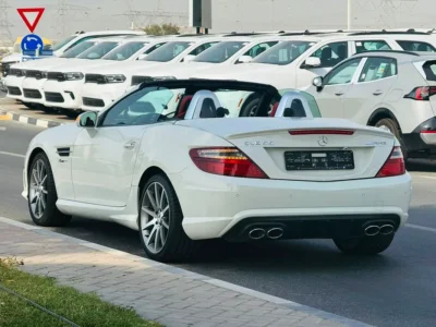 2012 MERCEDES-BENZ SLK 55 AMG 8 Cylinders Engine White Red Convertible Exceptionally Rare