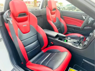2012 MERCEDES-BENZ SLK 55 AMG 8 Cylinders Engine White Red Convertible Exceptionally Rare