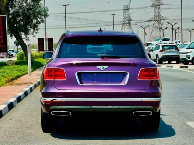 2018 Bentley Bentayga 6.0L W12 Twin-Turbo Petrol Engine Purple Beige SUV Japanese Specs