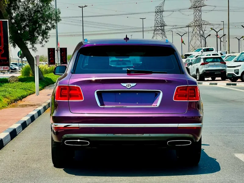 2018 Bentley Bentayga 6.0L W12 Twin-Turbo Petrol Engine Purple Beige SUV Japanese Specs