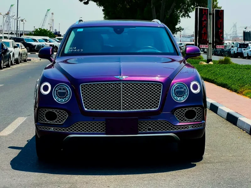 2018 Bentley Bentayga 6.0L W12 Twin-Turbo Petrol Engine Purple Beige SUV Japanese Specs