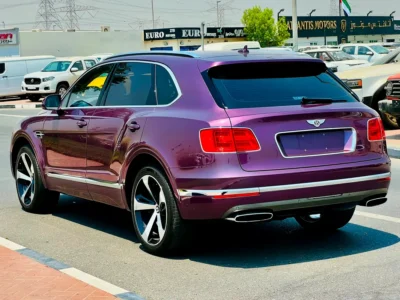 2018 Bentley Bentayga 6.0L W12 Twin-Turbo Petrol Engine Purple Beige SUV Japanese Specs