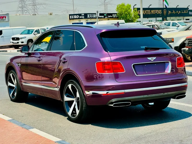 2018 Bentley Bentayga 6.0L W12 Twin-Turbo Petrol Engine Purple Beige SUV Japanese Specs