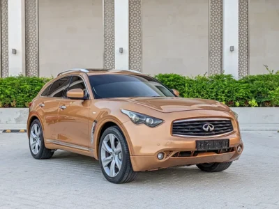 2007 Infiniti FX50 Sport 5.0 Litres V8 Petrol Engine Gold Brown Premium Luxury SUV GCC Specs