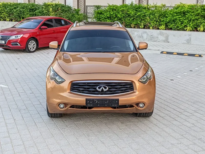 2007 Infiniti FX50 Sport 5.0 Litres V8 Petrol Engine Gold Brown Premium Luxury SUV GCC Specs