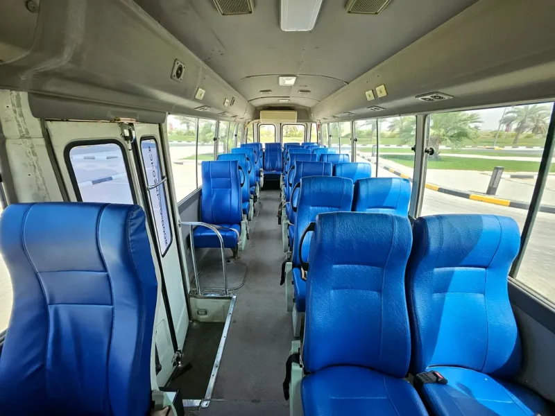 2003 Toyota Coaster Basic 4 Cylinders Diesel Engine Manual White Blue Van Very Neat and Clean