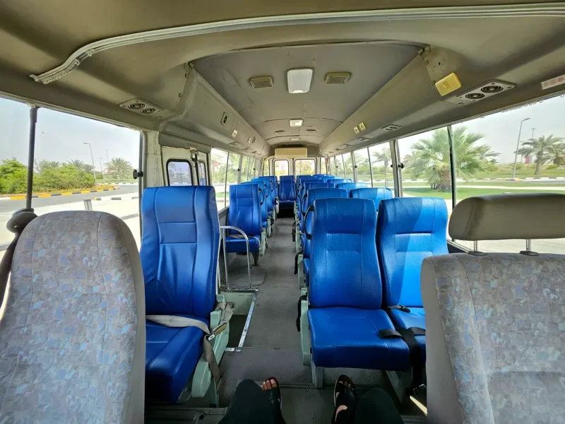 2003 Toyota Coaster Basic 4 Cylinders Diesel Engine Manual White Blue Van Very Neat and Clean