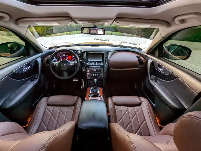 2007 Infiniti FX50 Sport 5.0 Litres V8 Petrol Engine Gold Brown Premium Luxury SUV GCC Specs