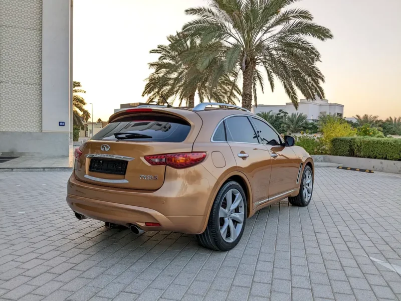 2007 Infiniti FX50 Sport 5.0 Litres V8 Petrol Engine Gold Brown Premium Luxury SUV GCC Specs