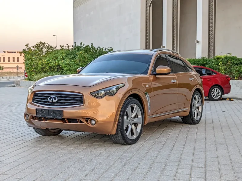 2007 Infiniti FX50 Sport 5.0 Litres V8 Petrol Engine Gold Brown Premium Luxury SUV GCC Specs