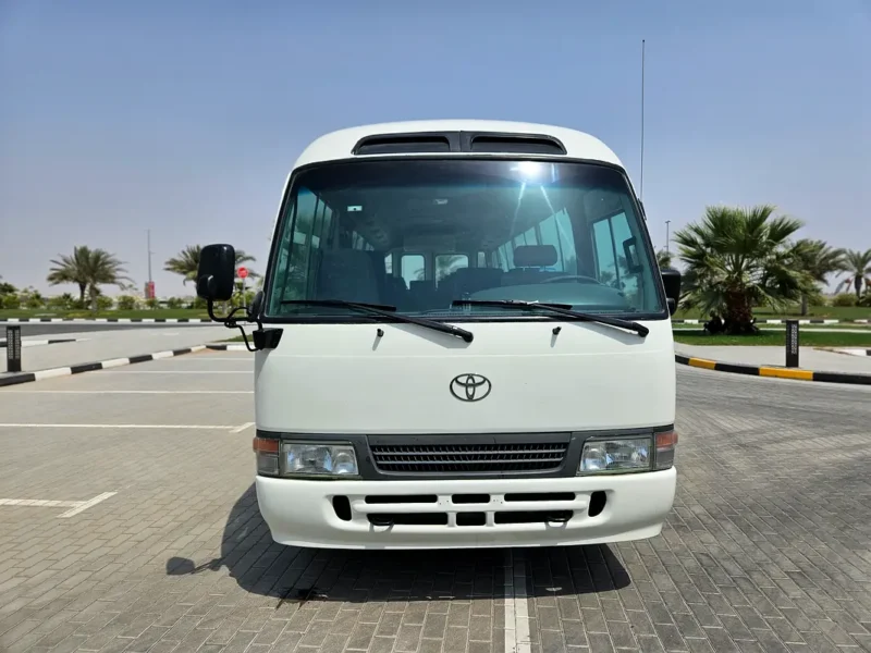 2003 Toyota Coaster Basic 4 Cylinders Diesel Engine Manual White Blue Van Very Neat and Clean