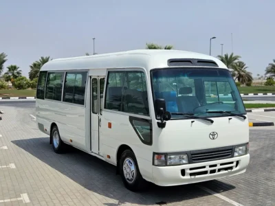 2003 Toyota Coaster Basic 4 Cylinders Diesel Engine Manual White Blue Van Very Neat and Clean