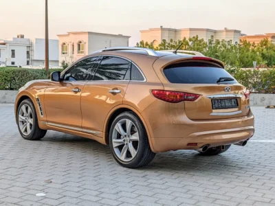 2007 Infiniti FX50 Sport 5.0 Litres V8 Petrol Engine Gold Brown Premium Luxury SUV GCC Specs