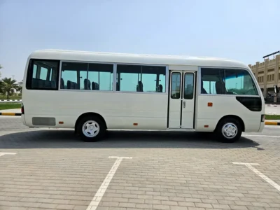2003 Toyota Coaster Basic 4 Cylinders Diesel Engine Manual White Blue Van Very Neat and Clean