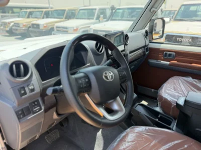 2025 Toyota Land Cruiser 76 2.8 Litres 4 Cylinders Diesel Engine White Tan SUV GCC Specs