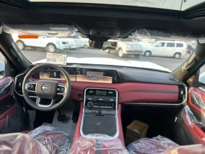 2026 Nissan Patrol LE PLATINUM CITY 3.5L Twin Turbo 6 Cylinders Petrol Engine White Burgundy SUV