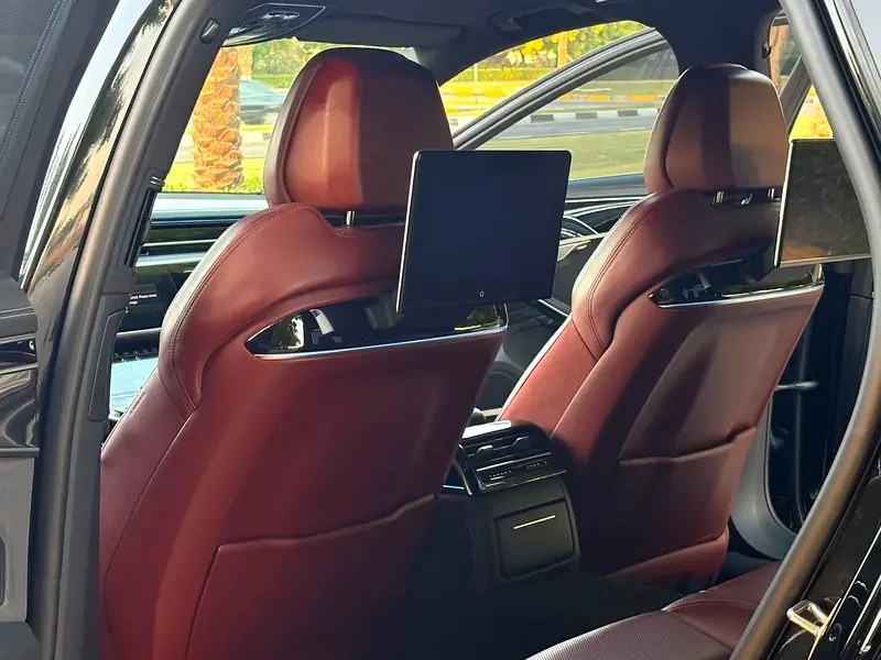 2022 Audi A8 55 TFSI Quattro V6 Turbocharged Petrol Engine Black Maroon Sedan GCC Specs