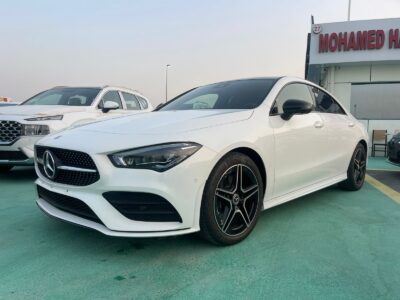 2023 Mercedes-Benz CLA 200 1.3-liter turbocharged 4-cylinder Engine White Black Sedan GCC