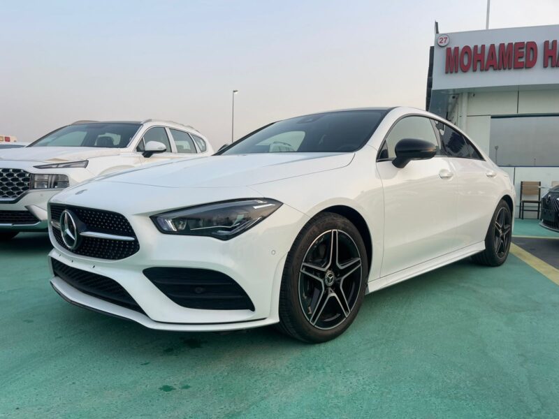 2023 Mercedes-Benz CLA 200 1.3-liter turbocharged 4-cylinder Engine White Black Sedan GCC