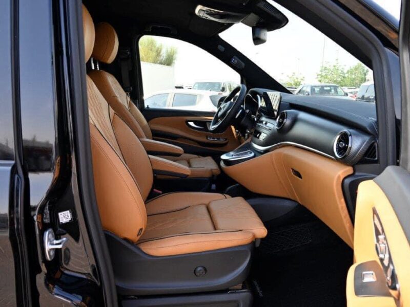 2024 Mercedes-Benz V 250 2.0-liter 4-cylinder Turbo-Diesel Engine Black Tan Van GCC Specs
