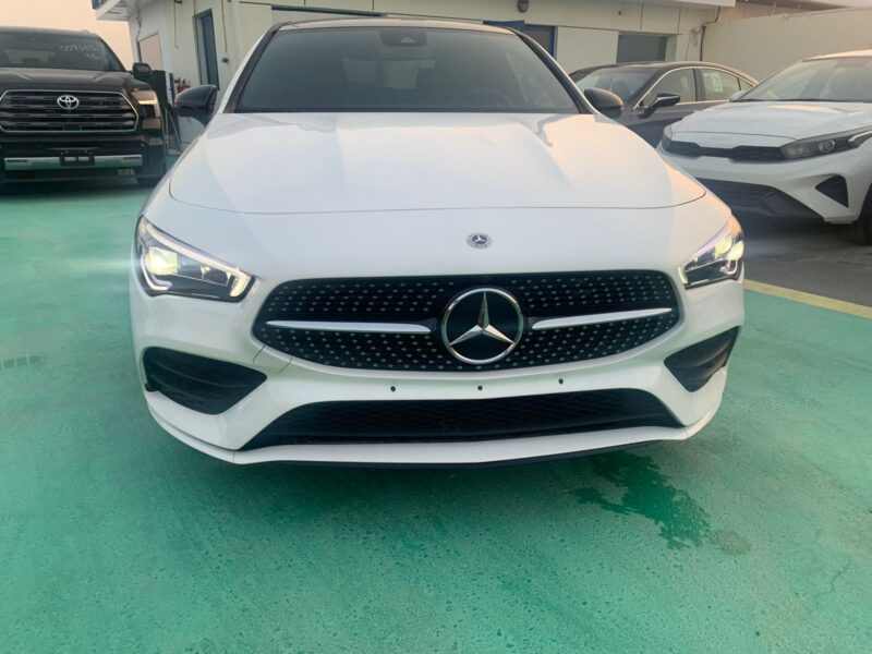2023 Mercedes-Benz CLA 200 1.3-liter turbocharged 4-cylinder Engine White Black Sedan GCC