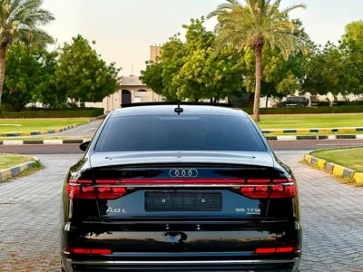 2022 Audi A8 55 TFSI Quattro V6 Turbocharged Petrol Engine Black Maroon Sedan GCC Specs