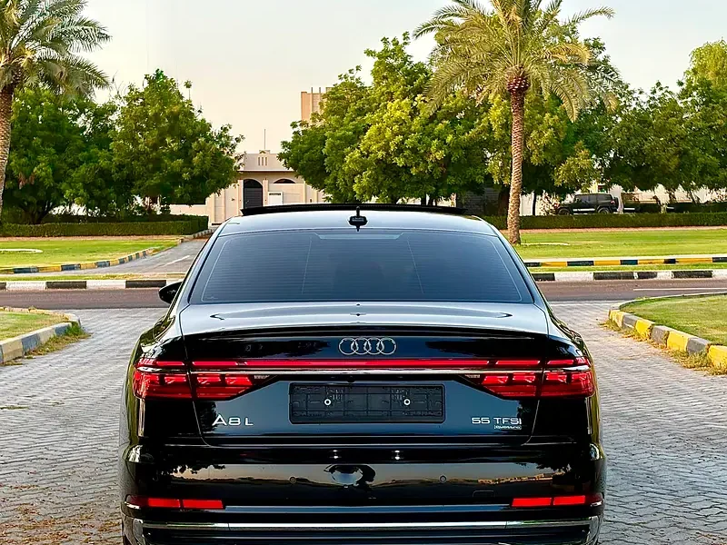 2022 Audi A8 55 TFSI Quattro V6 Turbocharged Petrol Engine Black Maroon Sedan GCC Specs