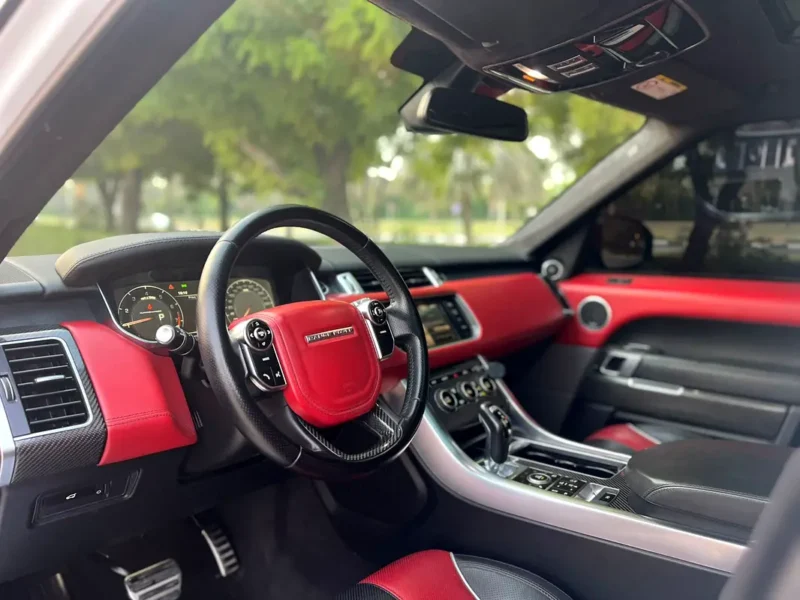2015 Land Rover Range Rover Sport SVR 8 Cylinders Petrol Engine White Red SUV GCC Specs
