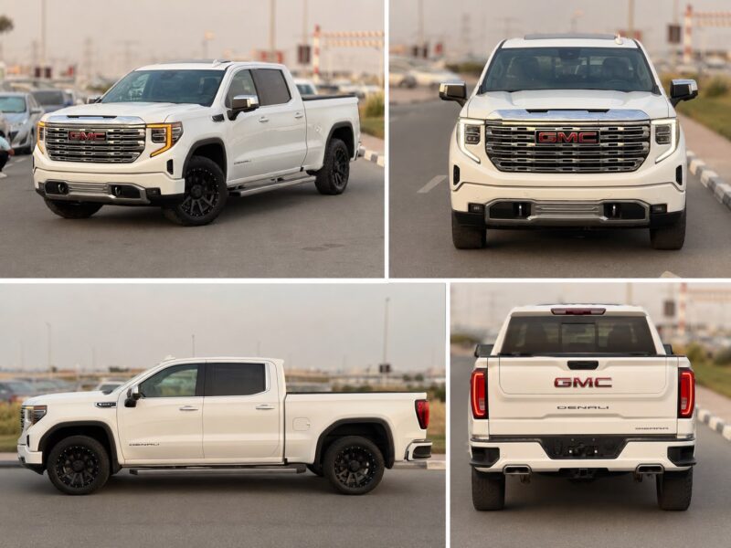 2022 GMC Sierra K1500 Denali 5.3 Litres V8 Petrol Engine White Black Pickup Truck US Spec