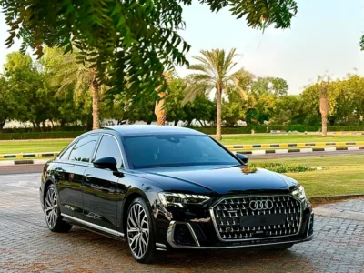 2022 Audi A8 55 TFSI Quattro V6 Turbocharged Petrol Engine Black Maroon Sedan GCC Specs