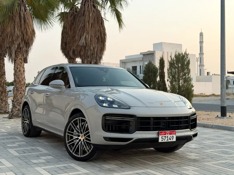 2023 Porsche Cayenne Turbo 4.0L V8 twin-turbo Petrol Engine Grey Red SUV American Specs