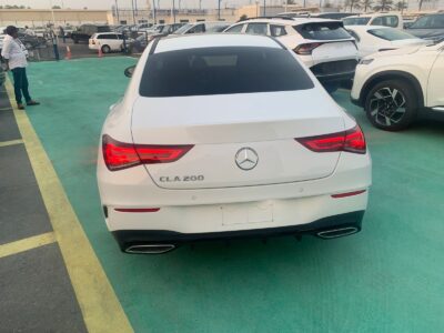 2023 Mercedes-Benz CLA 200 1.3-liter turbocharged 4-cylinder Engine White Black Sedan GCC