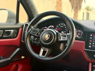 2023 Porsche Cayenne Turbo 4.0L V8 twin-turbo Petrol Engine Grey Red SUV American Specs