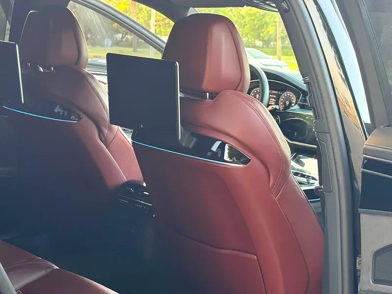 2022 Audi A8 55 TFSI Quattro V6 Turbocharged Petrol Engine Black Maroon Sedan GCC Specs