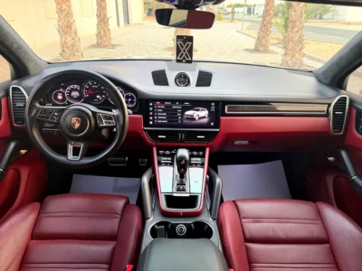 2023 Porsche Cayenne Turbo 4.0L V8 twin-turbo Petrol Engine Grey Red SUV American Specs